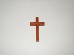 Dřevěný přívěsek křížek - K01