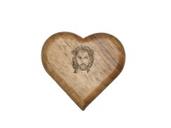 Magisches Holzherz, aufgeladen mit Gottes Licht