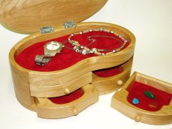 Luxusní dubová šperkovnice se šuplíčky - EU1D