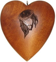 Magisches Holzherz für Wandbehang - braun