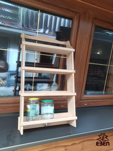 Velká polička na kořenky maxi s háčky - POL100B