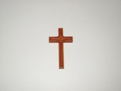Dřevěný přívěsek křížek - K01