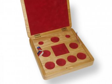 Krabičky na mince - Výběr polstrování - Červená - bordó